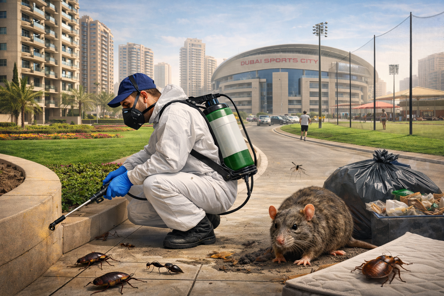 Pest control service company in Dubai Sports City